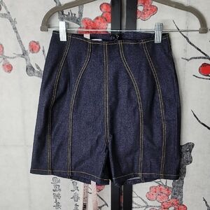 House Of Cb Dark Blue Denim Shorts Size XS